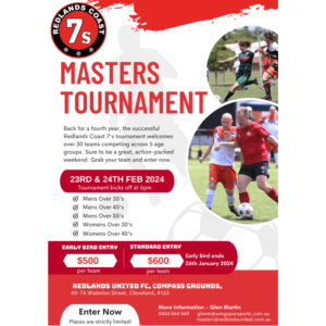 2024 Redlands Coast Masters 7s Tournament